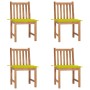 Garden chairs 4 units solid teak wood with cushions by vidaXL, Garden chairs - Ref: Foro24-3073099, Price: 402,45 €, Discount: %