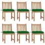 Garden chairs, 6 units, solid teak wood with cushions. by vidaXL, Garden chairs - Ref: Foro24-3073135, Price: 618,01 €, Disco...