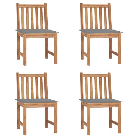 Garden chairs 4 units solid teak wood with cushions by vidaXL, Garden chairs - Ref: Foro24-3073089, Price: 416,65 €, Discount: %