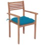 Stackable garden chairs 8 units teak wood with cushions by vidaXL, Garden chairs - Ref: Foro24-3072619, Price: 651,69 €, Disc...