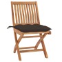 Folding garden chairs 4 pcs solid teak wood with cushions by vidaXL, Garden chairs - Ref: Foro24-3072830, Price: 367,95 €, Di...