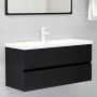 Black engineered wood cabinet with sink by vidaXL, bathroom vanities - Ref: Foro24-3071568, Price: 279,97 €, Discount: %