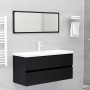 Mueble con lavabo madera de ingeniería negro de vidaXL, Tocadores de baño - Ref: Foro24-3071568, Precio: 279,97 €, Descuento: %