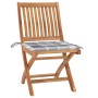 Folding garden chairs 6 pcs solid teak wood with cushions by vidaXL, Garden chairs - Ref: Foro24-3072848, Price: 501,99 €, Di...