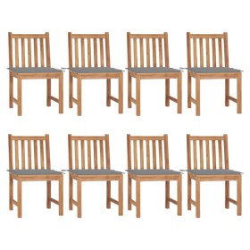 Garden chairs 8 units teak wood with cushions by vidaXL, Garden chairs - Ref: Foro24-3073143, Price: 801,99 €, Discount: %