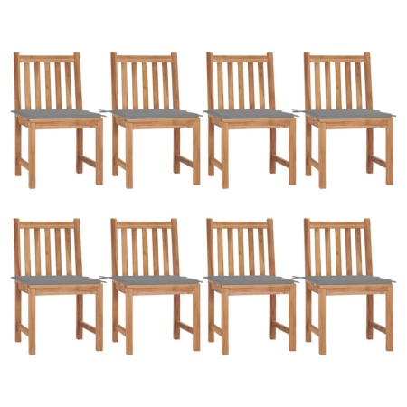 Garden chairs 8 units teak wood with cushions by vidaXL, Garden chairs - Ref: Foro24-3073143, Price: 820,99 €, Discount: %