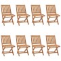 Folding garden chairs 8 pcs solid teak wood with cushions by vidaXL, Garden chairs - Ref: Foro24-3072873, Price: 670,07 €, Di...