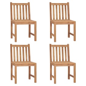 Garden chairs, 4 units, solid teak wood by vidaXL, Garden chairs - Ref: Foro24-3073085, Price: 381,99 €, Discount: %