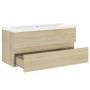 Mueble con lavabo madera de ingeniería roble Sonoma de vidaXL, Tocadores de baño - Ref: Foro24-3071570, Precio: 293,56 €, Des...