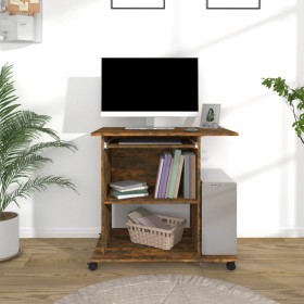 Smoked oak plywood desk 80x50x75 cm by vidaXL, Desks - Ref: Foro24-815543, Price: 77,99 €, Discount: %