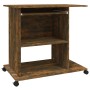 Smoked oak plywood desk 80x50x75 cm by vidaXL, Desks - Ref: Foro24-815543, Price: 77,28 €, Discount: %