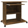 Smoked oak plywood desk 80x50x75 cm by vidaXL, Desks - Ref: Foro24-815543, Price: 77,28 €, Discount: %