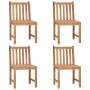 Garden chairs 4 units solid teak wood with cushions by vidaXL, Garden chairs - Ref: Foro24-3073105, Price: 418,68 €, Discount: %