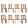 Garden chairs 8 units solid teak wood with cushions by vidaXL, Garden chairs - Ref: Foro24-3073145, Price: 843,18 €, Discount: %