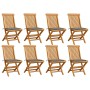 Garden chairs 8 pcs solid teak wood with gray cushions by vidaXL, Garden chairs - Ref: Foro24-3072918, Price: 528,71 €, Disco...