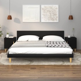 Mesitas de noche 2 uds madera contrachapada negra de vidaXL, Mesitas de noche - Ref: Foro24-812045, Precio: 66,99 €, Descuent...