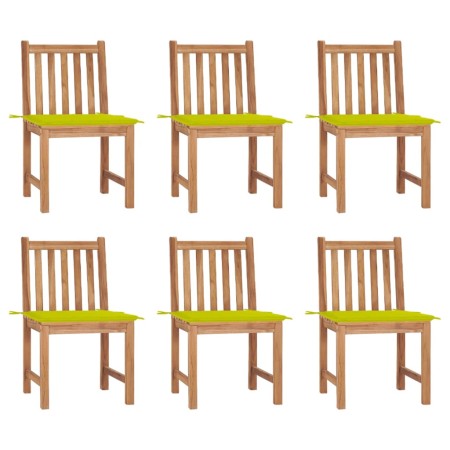 Garden chairs 6 units with solid teak wood cushions by vidaXL, Garden chairs - Ref: Foro24-3073126, Price: 653,29 €, Discount: %