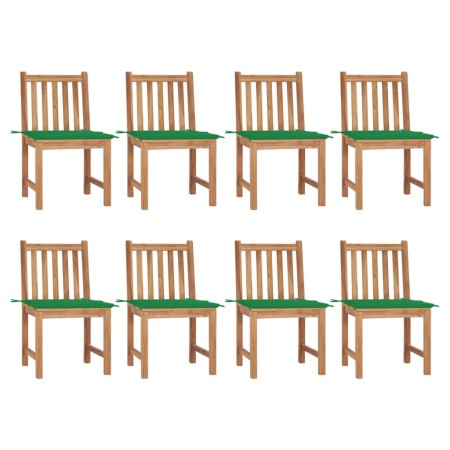 Garden chairs 8 units teak wood with cushions by vidaXL, Garden chairs - Ref: Foro24-3073147, Price: 802,31 €, Discount: %