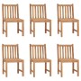 Garden chairs 6 units with solid teak wood cushions by vidaXL, Garden chairs - Ref: Foro24-3073117, Price: 583,99 €, Discount: %