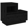 Mesitas de noche 2 uds madera maciza de pino negro 60x34x51 cm de vidaXL, Mesitas de noche - Ref: Foro24-814383, Precio: 104,...