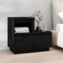 Nightstands 2 pcs solid black pine wood 60x34x51 cm by vidaXL, Nightstands - Ref: Foro24-814383, Price: 104,64 €, Discount: %