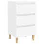 Bedside table with white solid wood legs 40x35x69 cm by vidaXL, Nightstands - Ref: Foro24-805887, Price: 66,17 €, Discount: %