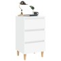 Bedside table with white solid wood legs 40x35x69 cm by vidaXL, Nightstands - Ref: Foro24-805887, Price: 66,17 €, Discount: %