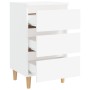 Bedside table with white solid wood legs 40x35x69 cm by vidaXL, Nightstands - Ref: Foro24-805887, Price: 66,17 €, Discount: %