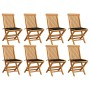 Garden chairs 8 units teak wood with black cushions by vidaXL, Garden chairs - Ref: Foro24-3072924, Price: 540,79 €, Discount: %