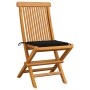 Garden chairs 8 units teak wood with black cushions by vidaXL, Garden chairs - Ref: Foro24-3072924, Price: 540,79 €, Discount: %