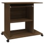 Smoked oak plywood desktop 80x50x75 cm by vidaXL, Desks - Ref: Foro24-815545, Price: 78,80 €, Discount: %