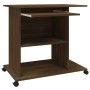 Smoked oak plywood desktop 80x50x75 cm by vidaXL, Desks - Ref: Foro24-815545, Price: 78,80 €, Discount: %