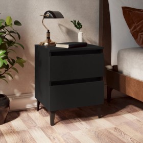 Nightstands 2 pcs black plywood 40x35x50 cm by vidaXL, Nightstands - Ref: Foro24-805872, Price: 72,44 €, Discount: %