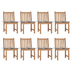 Garden chairs 8 units teak wood with cushions by vidaXL, Garden chairs - Ref: Foro24-3073156, Price: 819,10 €, Discount: %