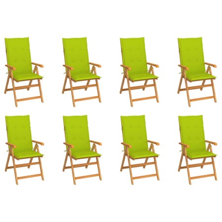 Reclining garden chairs with cushions 8 pcs solid teak by vidaXL, Garden chairs - Ref: Foro24-3072552, Price: 939,13 €, Disco...