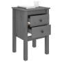 Bedside tables 2 pcs solid gray pine wood 40x35x61.5 cm by vidaXL, Nightstands - Ref: Foro24-813694, Price: 110,85 €, Discoun...