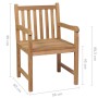 Garden chairs 4 units teak wood with red wine cushions by vidaXL, Garden chairs - Ref: Foro24-3073013, Price: 545,69 €, Disco...