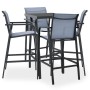 Tall table and garden bar stools 5 pieces black and gray by vidaXL, Garden sets - Ref: Foro24-3073575, Price: 415,74 €, Disco...