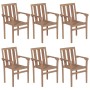 Stackable garden chairs 6 pcs solid teak wood with cushions by vidaXL, Garden chairs - Ref: Foro24-3073422, Price: 697,63 €, ...