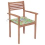 Stackable garden chairs 8 units teak wood with cushions by vidaXL, Garden chairs - Ref: Foro24-3072612, Price: 668,84 €, Disc...