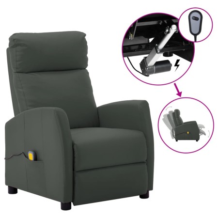 Gray synthetic leather electric massage chair by vidaXL, Electric massage chairs - Ref: Foro24-3073666, Price: 186,99 €, Disc...