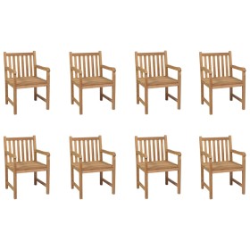 Garden chairs 8 units solid teak wood by vidaXL, Garden chairs - Ref: Foro24-3073003, Price: 1,00 €, Discount: %