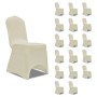 Elastic chair cover 18 units cream color by vidaXL, Covers - Ref: Foro24-3051641, Price: 67,11 €, Discount: %