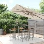 Bartisch und Gartenhocker 7 Stück Akazienholz PE Rattan grau von vidaXL, Gartensets - Ref: Foro24-3187679, Preis: 346,45 €, R...