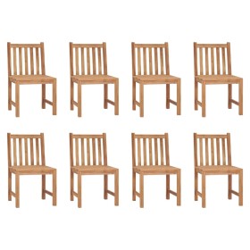 Garden chairs 8 units solid teak wood by vidaXL, Garden chairs - Ref: Foro24-3073087, Price: 744,99 €, Discount: %