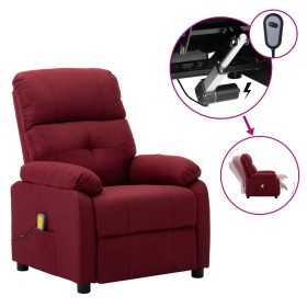 Sillón de masaje eléctrico tela rojo tinto de vidaXL, Sillones de masaje eléctricos - Ref: Foro24-3073815, Precio: 189,99 €, ...