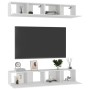 TV-Möbel 4 Stück weißes Sperrholz 80x30x30 cm von vidaXL, TV-Möbel - Ref: Foro24-3074451, Preis: 170,82 €, Rabatt: %