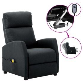 Sillón de masaje eléctrico tela gris oscuro de vidaXL, Sillones de masaje eléctricos - Ref: Foro24-3073647, Precio: 179,99 €,...