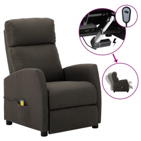 Elektrischer Massagesessel aus taupegrauem Stoff von vidaXL, Elektrische Massagesessel - Ref: Foro24-3073654, Preis: 199,99 €...