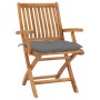 Folding garden chairs 8 pcs solid teak wood with cushions by vidaXL, Garden chairs - Ref: Foro24-3072793, Price: 984,40 €, Di...